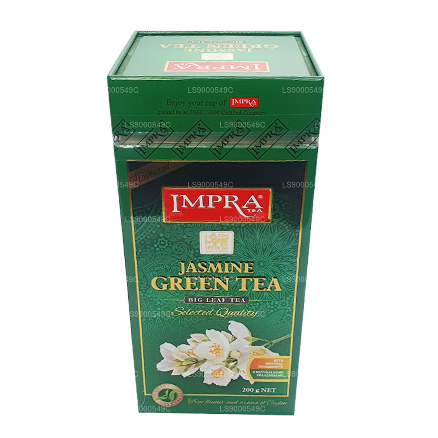 Impra Jasmine Green Tea Big Leaf (200g) Meatal Caddy