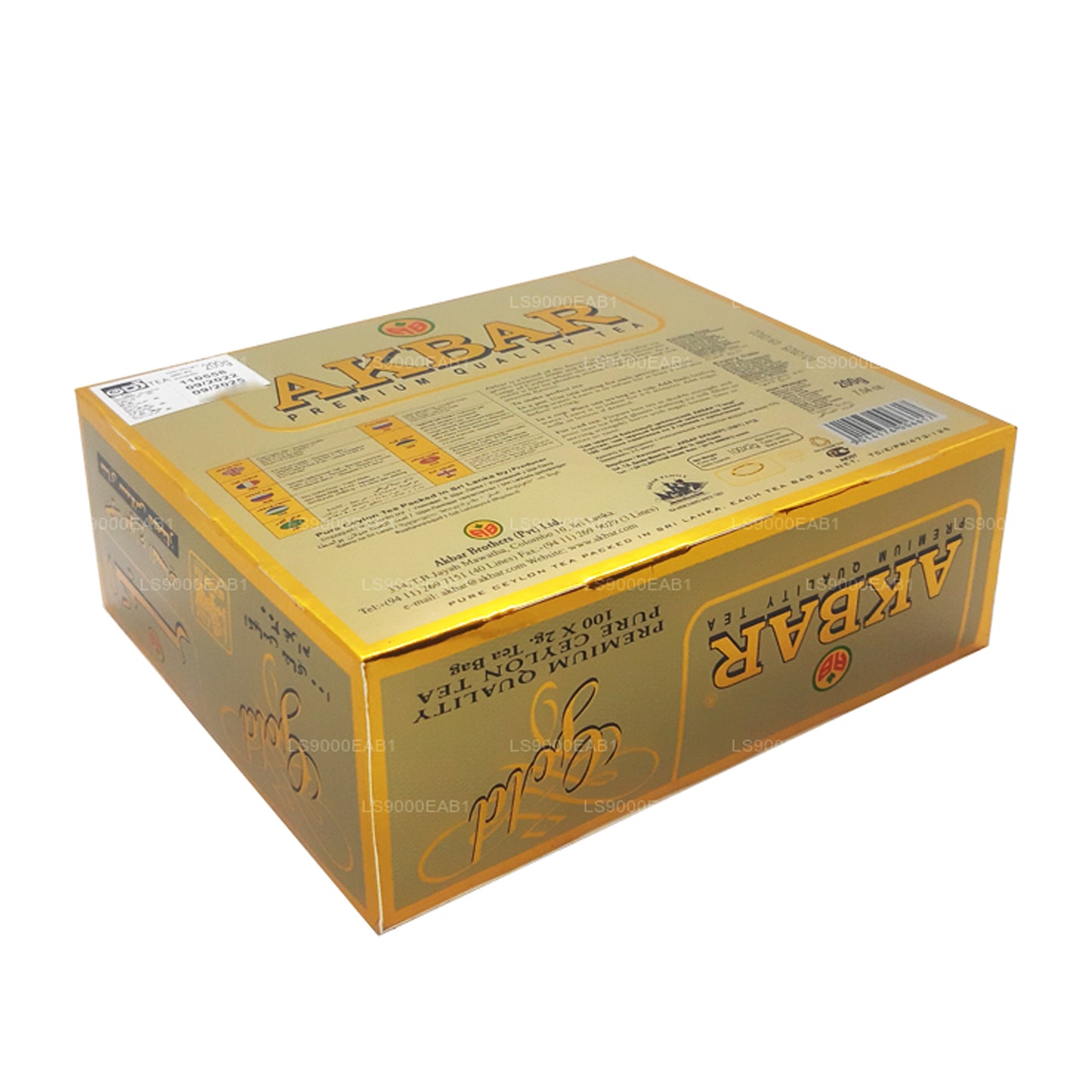 Akbar Gold Premium 100% Pure Ceylon Tea (200g) 100 Tea Bags