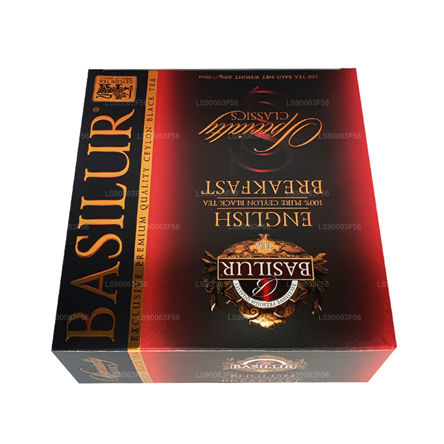 Basilur English Breakfast Pure Ceylon Black Tea (200g) 100 Tea Bags