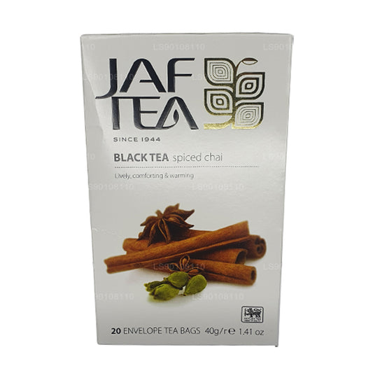 Jaf Tea Pure Spice Collection Black Tea Spiced Chai Foil Envelop Tea Bags (40g)