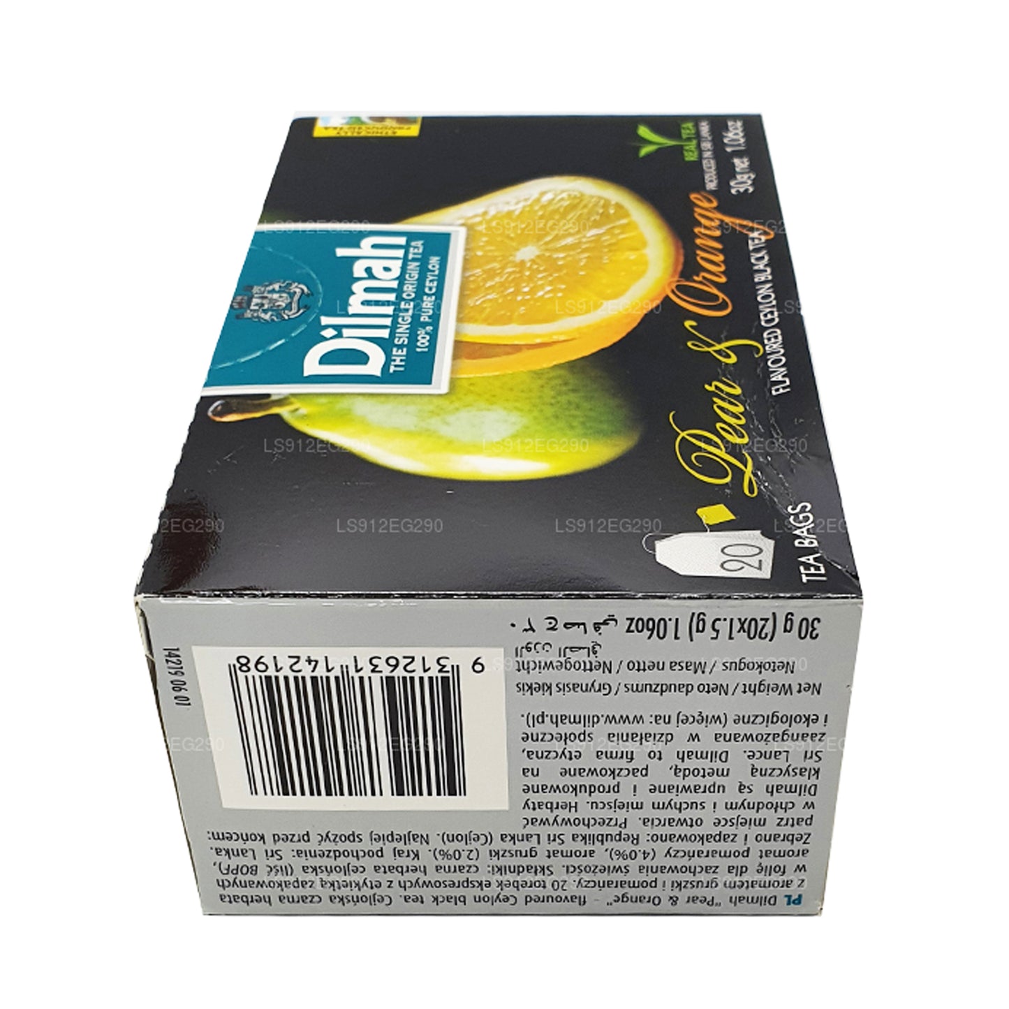 Dilmah Pear and Orange Flavored Ceylon Black Tea (30g) 20 Tea Bags