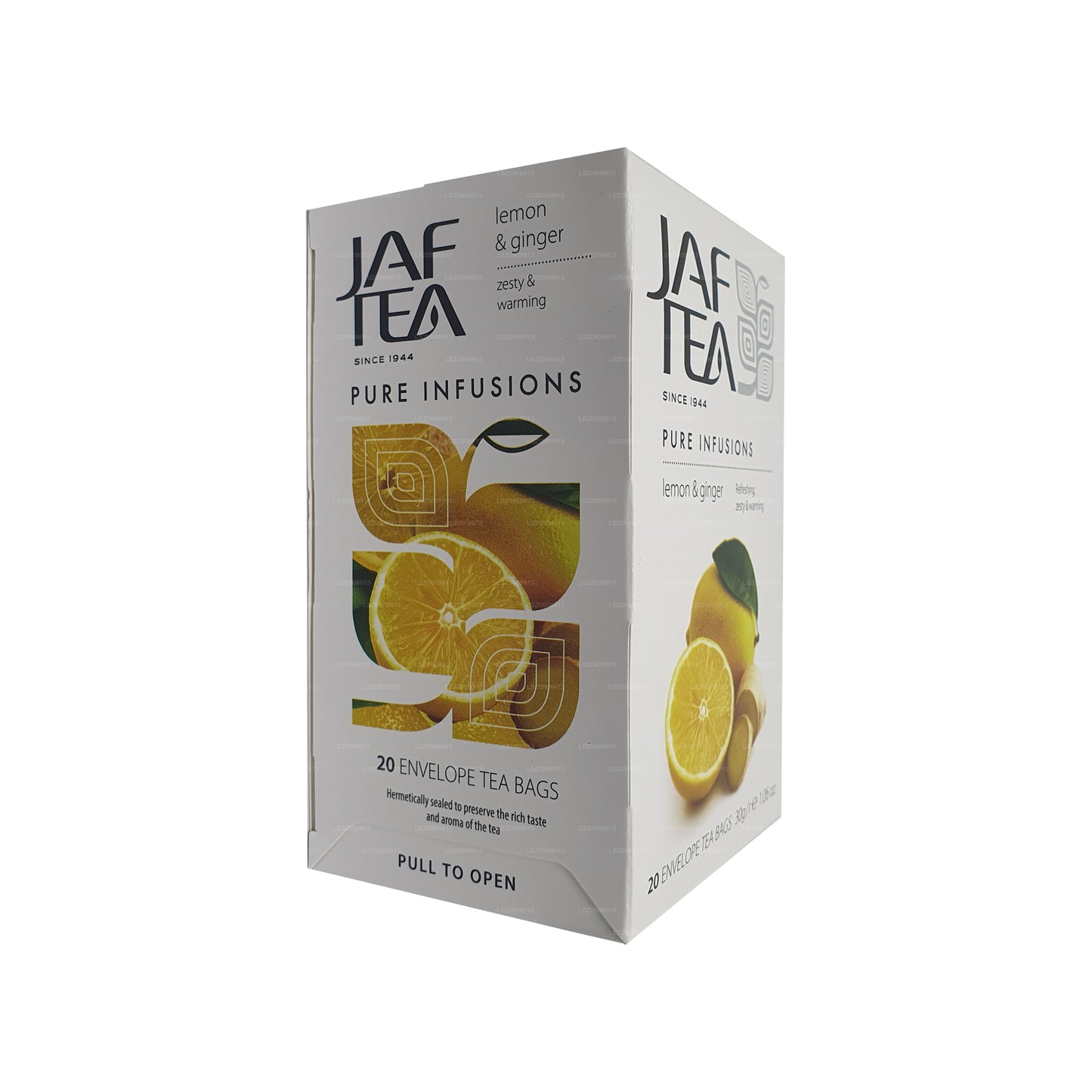 Jaf Tea Pure Infusions Lemon & Ginger Tea (30g) Foil Envelop Tea Bags