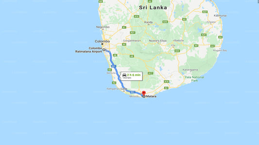 Ratmalana Airport (RML) to Matara City Private Transfer